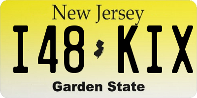 NJ license plate I48KIX