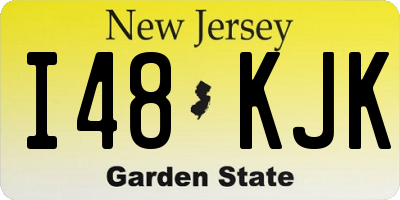 NJ license plate I48KJK