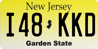 NJ license plate I48KKD