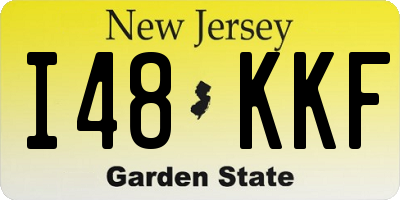 NJ license plate I48KKF