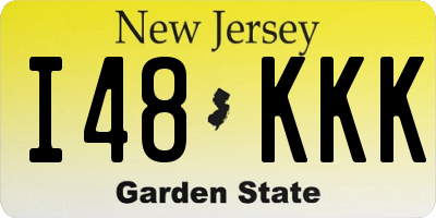 NJ license plate I48KKK