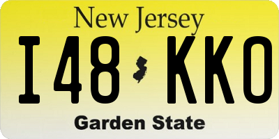 NJ license plate I48KKO