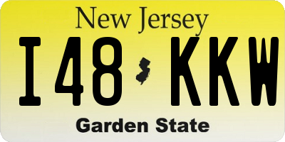 NJ license plate I48KKW