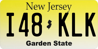 NJ license plate I48KLK