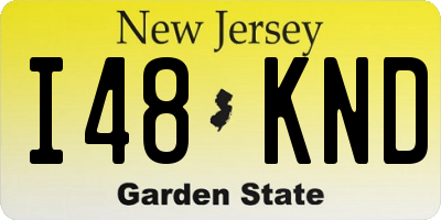 NJ license plate I48KND