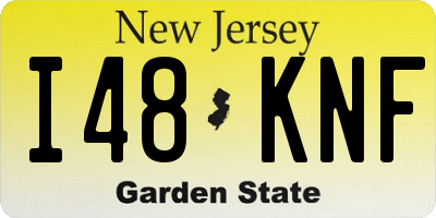 NJ license plate I48KNF