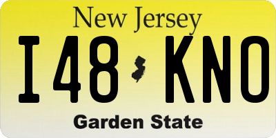 NJ license plate I48KNO