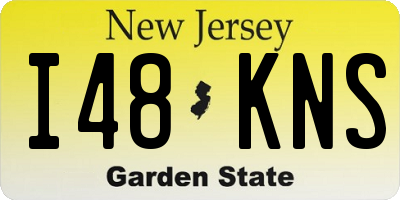 NJ license plate I48KNS