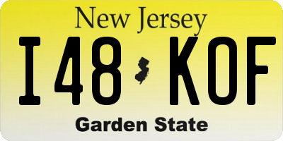 NJ license plate I48KOF