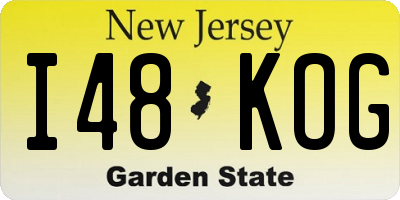 NJ license plate I48KOG