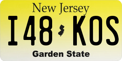 NJ license plate I48KOS