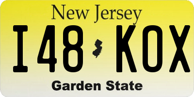 NJ license plate I48KOX