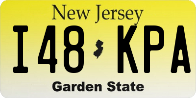 NJ license plate I48KPA