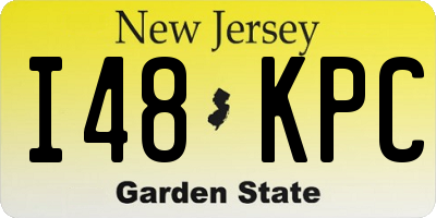 NJ license plate I48KPC