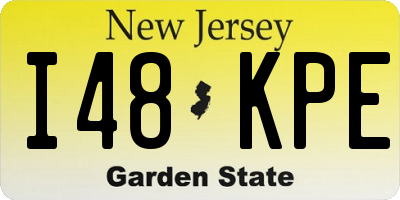 NJ license plate I48KPE