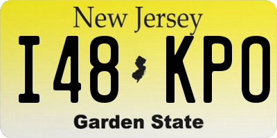 NJ license plate I48KPO
