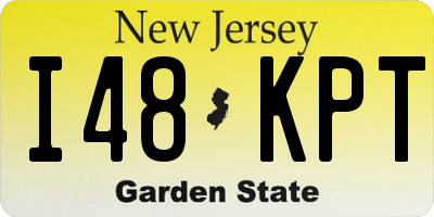 NJ license plate I48KPT