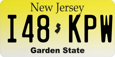NJ license plate I48KPW