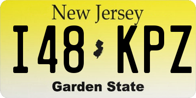 NJ license plate I48KPZ