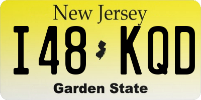 NJ license plate I48KQD