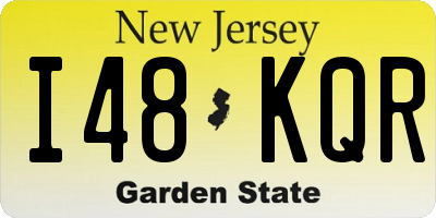 NJ license plate I48KQR