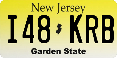 NJ license plate I48KRB