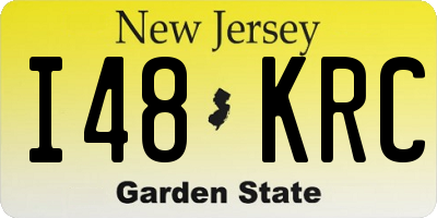 NJ license plate I48KRC