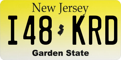 NJ license plate I48KRD