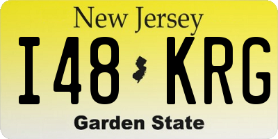 NJ license plate I48KRG