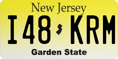 NJ license plate I48KRM