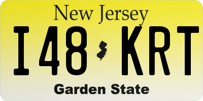 NJ license plate I48KRT