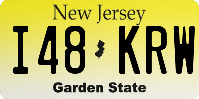 NJ license plate I48KRW