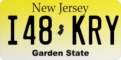 NJ license plate I48KRY