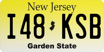NJ license plate I48KSB