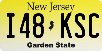 NJ license plate I48KSC