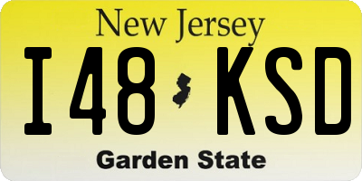 NJ license plate I48KSD