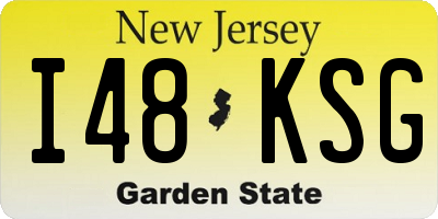 NJ license plate I48KSG