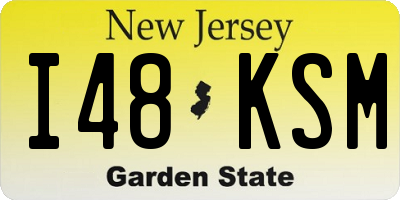 NJ license plate I48KSM