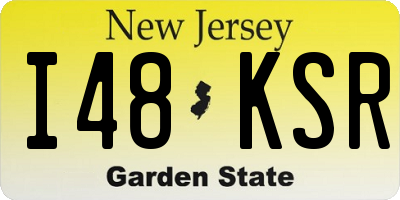 NJ license plate I48KSR