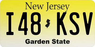 NJ license plate I48KSV