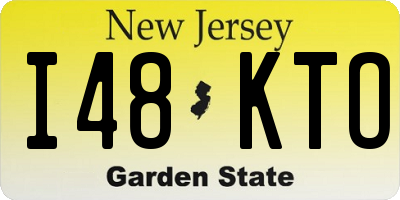 NJ license plate I48KTO
