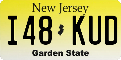 NJ license plate I48KUD
