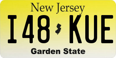 NJ license plate I48KUE