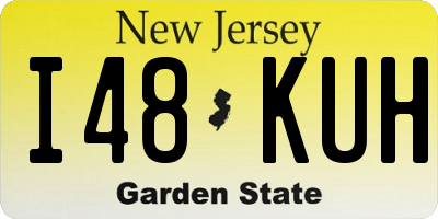 NJ license plate I48KUH