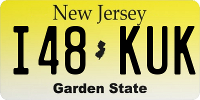 NJ license plate I48KUK