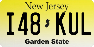 NJ license plate I48KUL