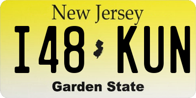 NJ license plate I48KUN