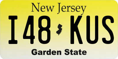 NJ license plate I48KUS