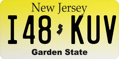 NJ license plate I48KUV