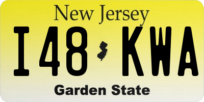 NJ license plate I48KWA